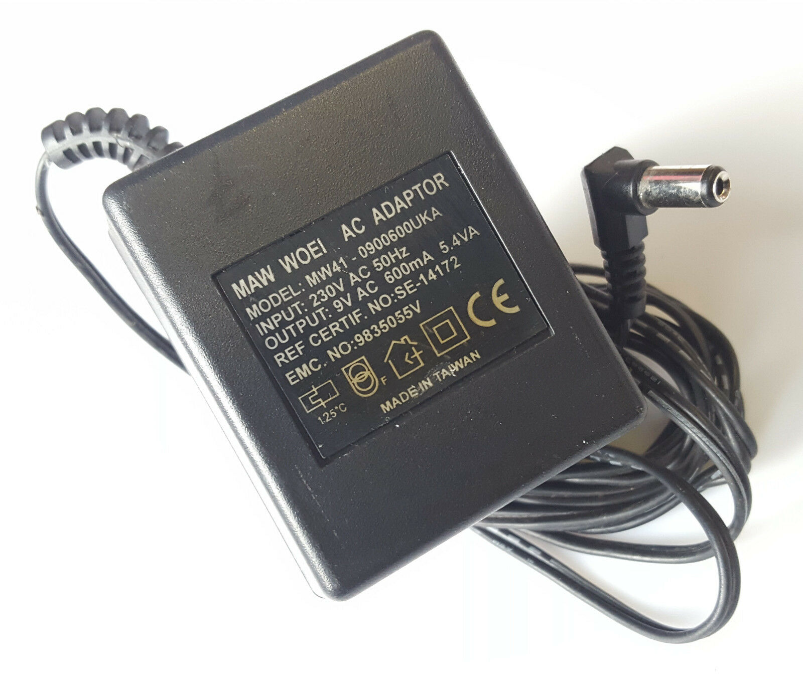 *Brand NEW*MAW WOEI MW41-0900600UKA 9V 0.6A AC/DC ADAPTER POWER SUPPLY - Click Image to Close